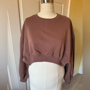 BP. Brown Cropped Sweatshirt